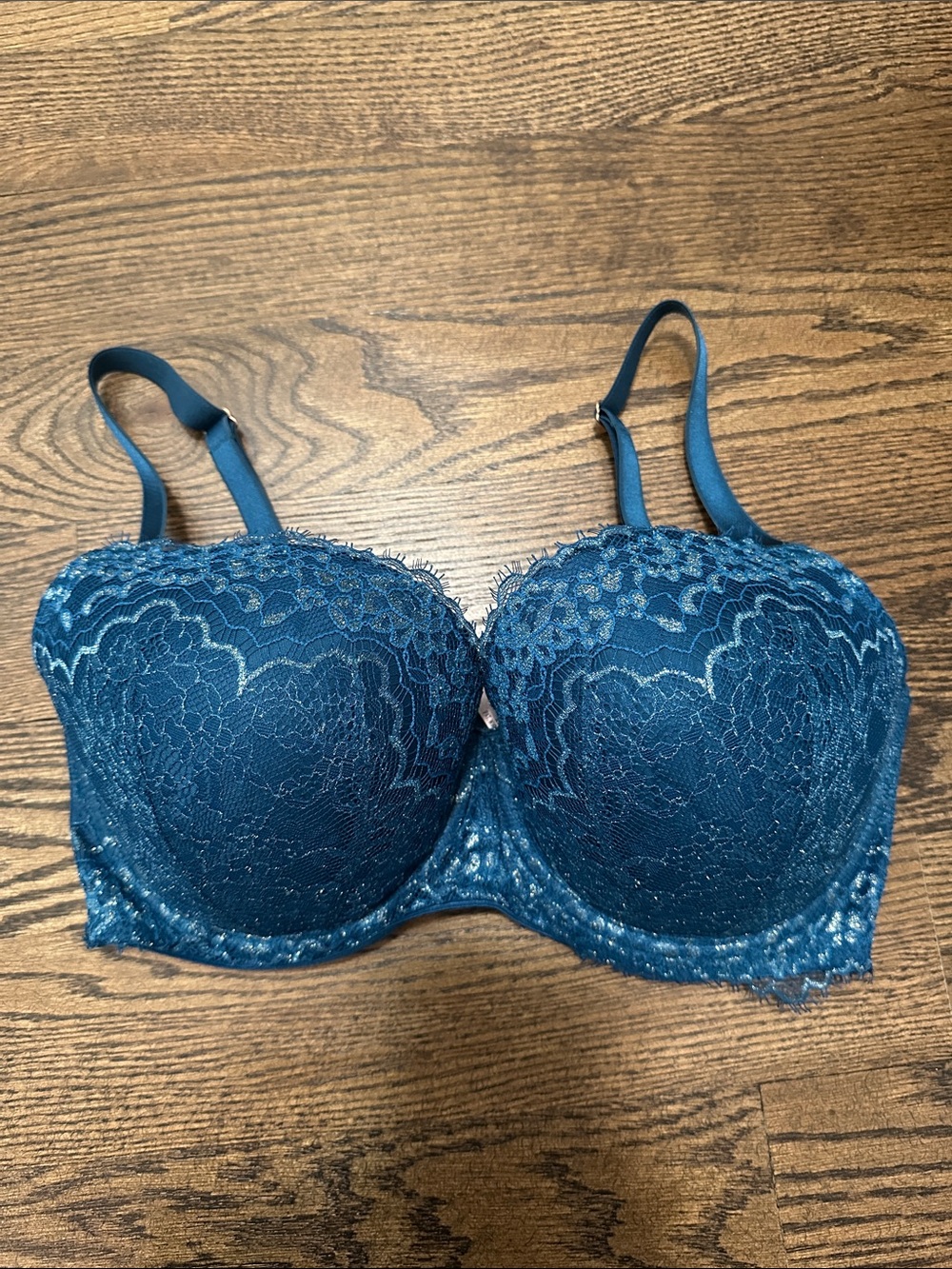 Victoria's Secret Teal Lace Balconette Bra